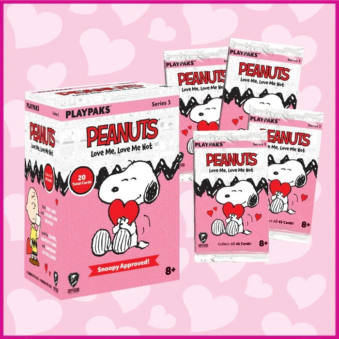 2025 Peanuts Playpaks Love Me, Love Me Not Blaster Box (4 Packs)