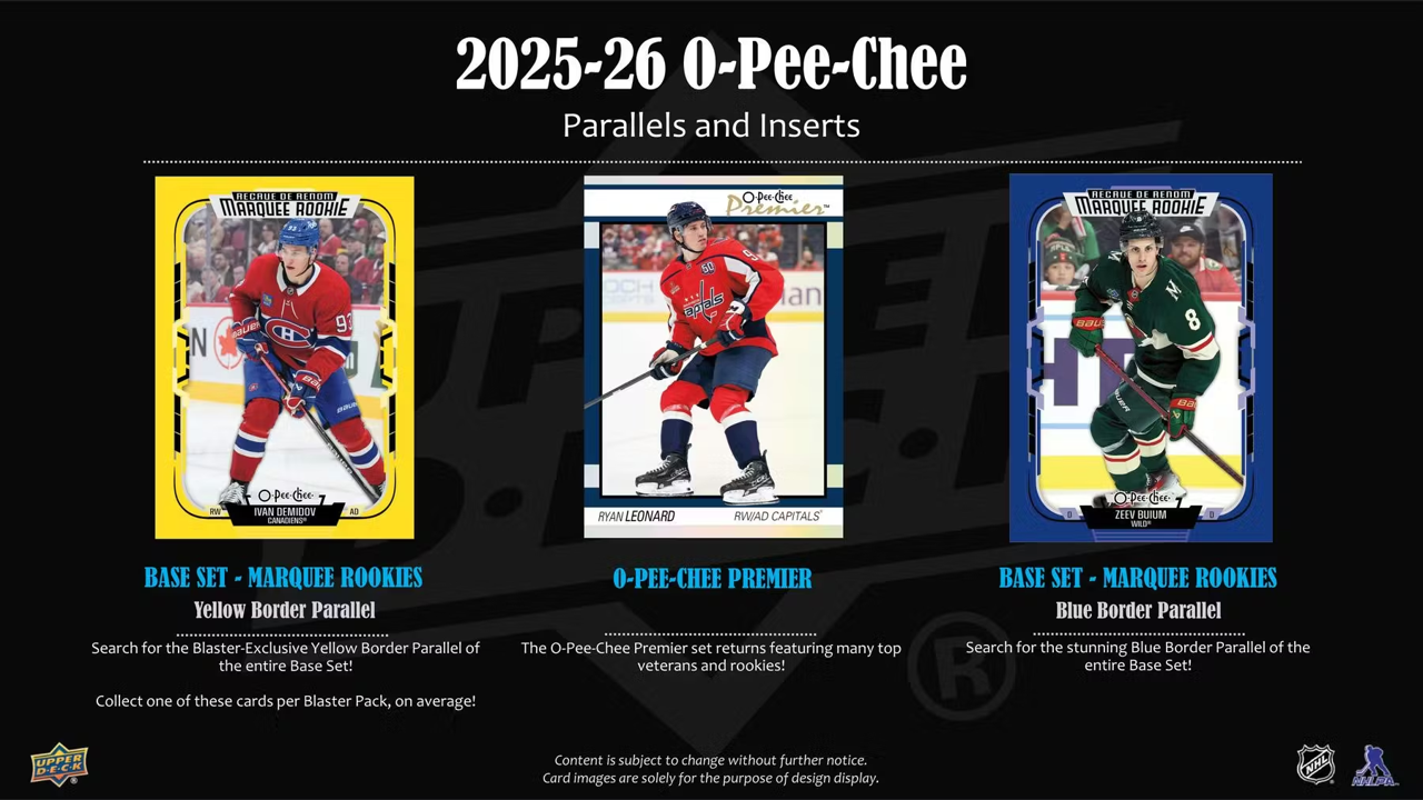 2025-26 Upper Deck O-Pee-Chee Hockey Blaster Box (9 Packs)