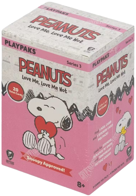 2025 Peanuts Playpaks Love Me, Love Me Not Blaster Box (4 Packs)