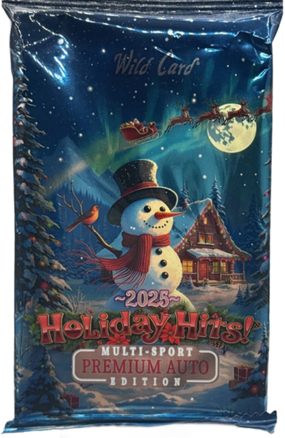 2025 Wild Card Holiday Hits Multi-Sport Premium Auto Edition Pack (1 Encased Card)
