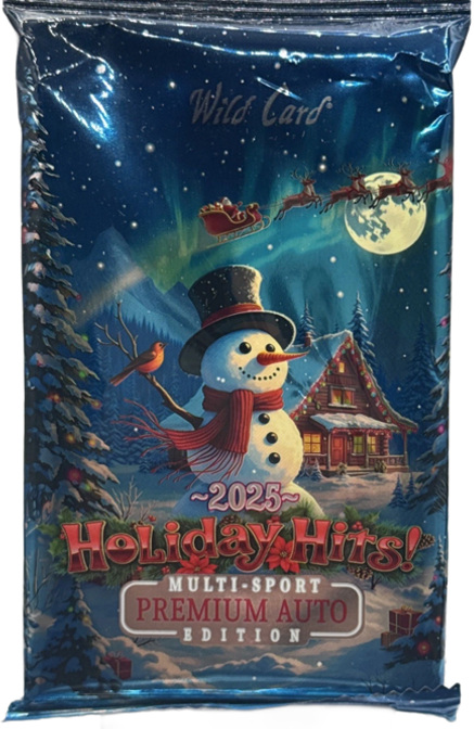 2025 Wild Card Holiday Hits Multi-Sport Premium Auto Edition Pack (1 Encased Card)