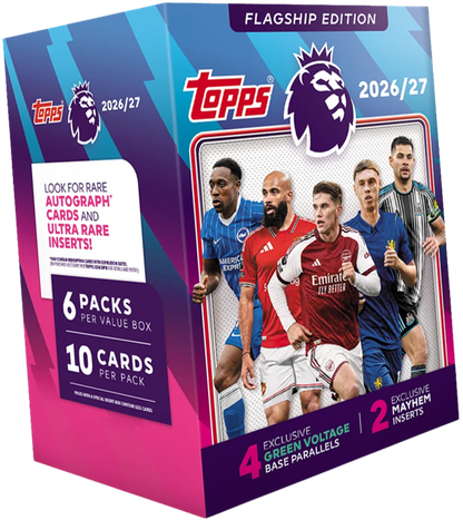 2026-27 Topps English Premier League Soccer Value Box (6 Packs)