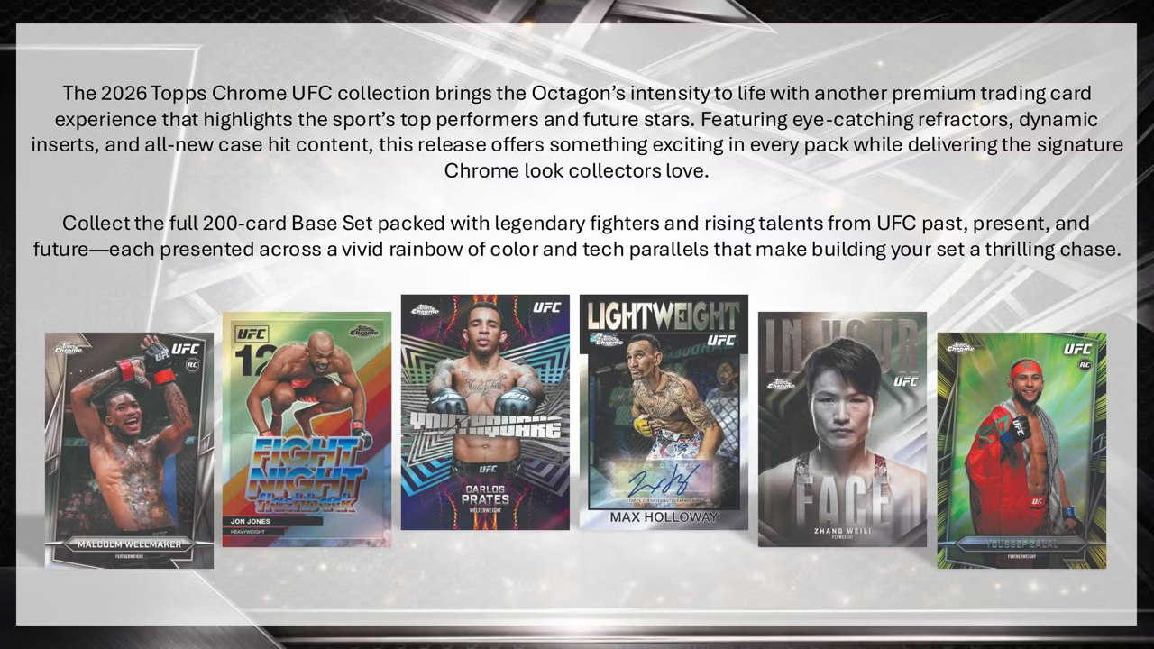 2026 Topps Chrome UFC Value Box (6 Packs)