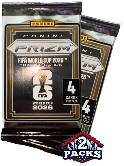 2026 Panini Prizm FIFA World Cup Soccer Retail 2pk (4 Cards)