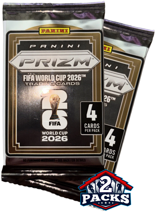 2026 Panini Prizm FIFA World Cup Soccer Retail 2pk (4 Cards)
