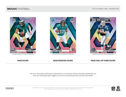 2025 Panini Mosaic Football Ornament Box (10 Cards)