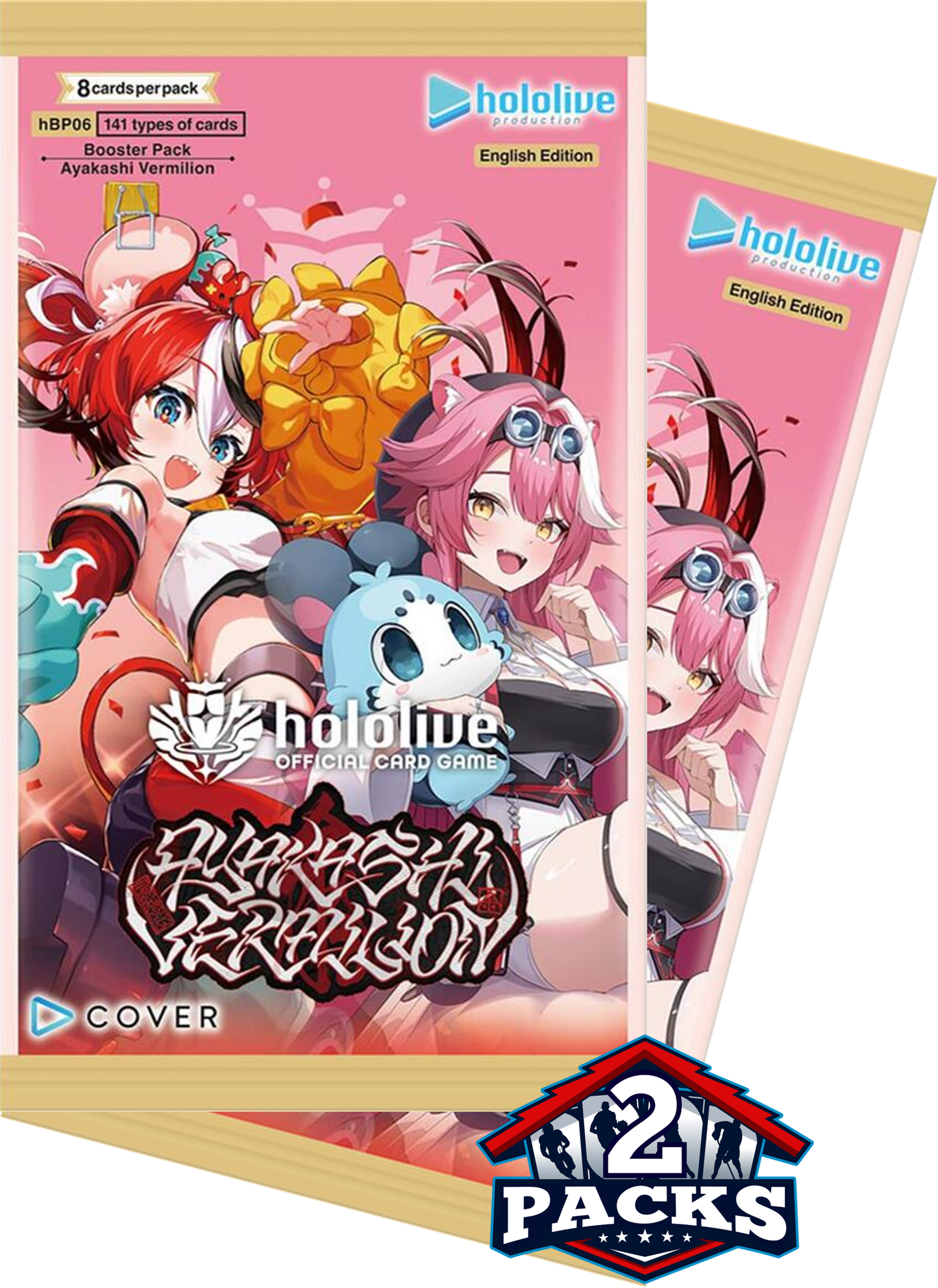 Hololive OCG: Ayakashi Vermilion (nBP06) English Booster 2pk (8 Cards)