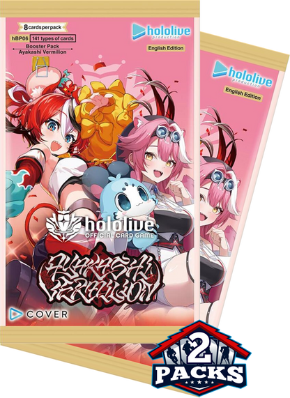Hololive OCG: Ayakashi Vermilion (nBP06) English Booster 2pk (8 Cards)