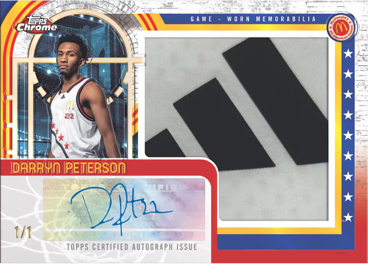 2025 Topps Chrome McDonalds All American Basketball Mega Box (5 Packs)