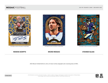 2025 Panini Mosaic Football Ornament Box (10 Cards)