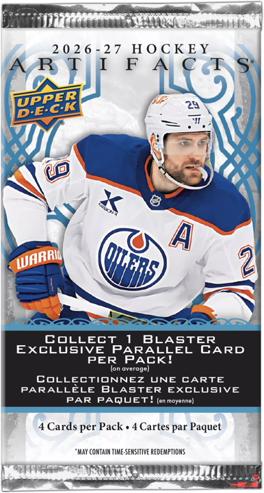 2026-27 Upper Deck Artifacts Hockey Blaster Pack (4 Cards)