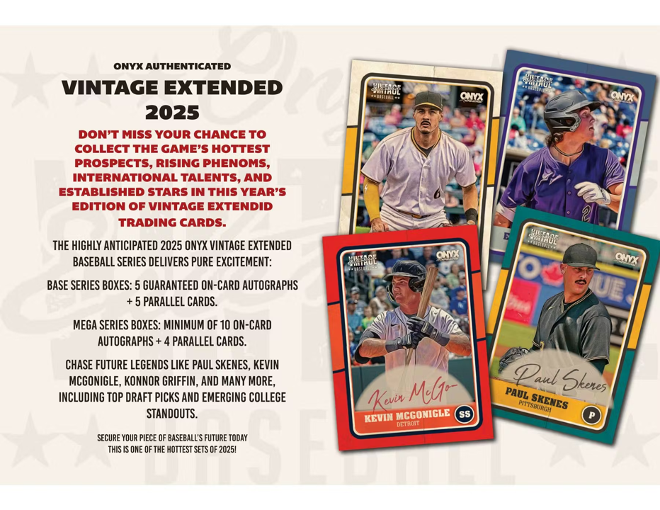 2025 ONYX Vintage Extended Baseball Hobby Pack (5 Cards)