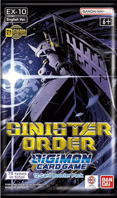 Digimon TCG: Sinister Order (EX10) Booster Pack (12 Cards)