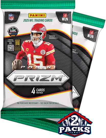 2025 Panini Prizm Football Retail 2pk (4 Cards per Pack)