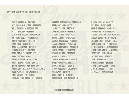 2025 ONYX Vintage Extended Baseball Hobby Pack (5 Cards)