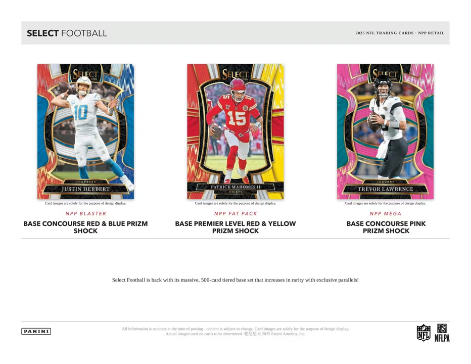 2025 Panini Select Football Blaster Pack (4 Cards)