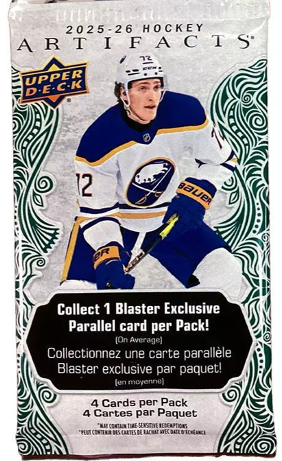 2025-26 Upper Deck Artifacts Hockey Blaster Pack (4 Cards)
