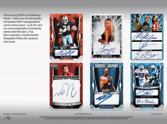 2026 Leaf Metal Melange Autograph Pack (1 Auto)
