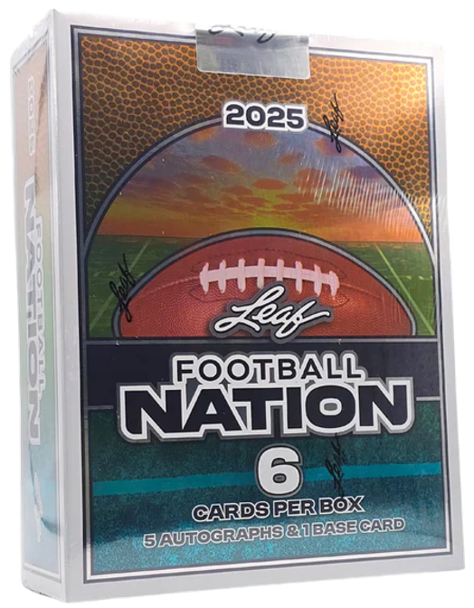 2025 Leaf Football Nation Hobby Box (6 Cards)