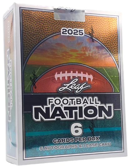 2025 Leaf Football Nation Hobby Box (6 Cards)