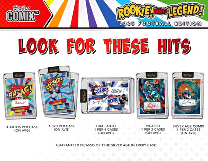2025 Wild Card Comix Rookies & Legend Football Hobby Pack (1 Encased Card)