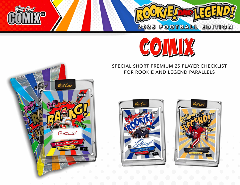 2025 Wild Card Comix Rookies & Legend Football Hobby Pack (1 Encased Card)