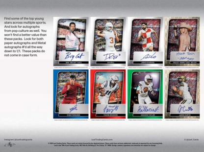2026 Leaf Metal Melange Autograph Pack (1 Auto)