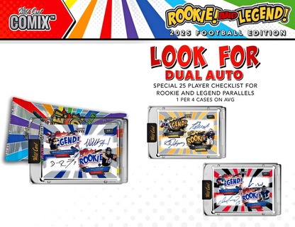 2025 Wild Card Comix Rookies & Legend Football Hobby Pack (1 Encased Card)