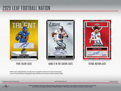 2025 Leaf Football Nation Hobby Box (6 Cards)