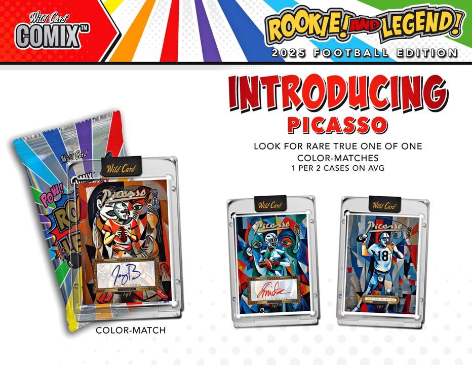 2025 Wild Card Comix Rookies & Legend Football Hobby Pack (1 Encased Card)