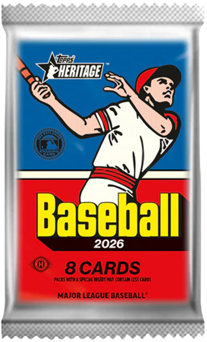 2026 Topps Heritage Baseball Hobby Pack (8 Cards)
