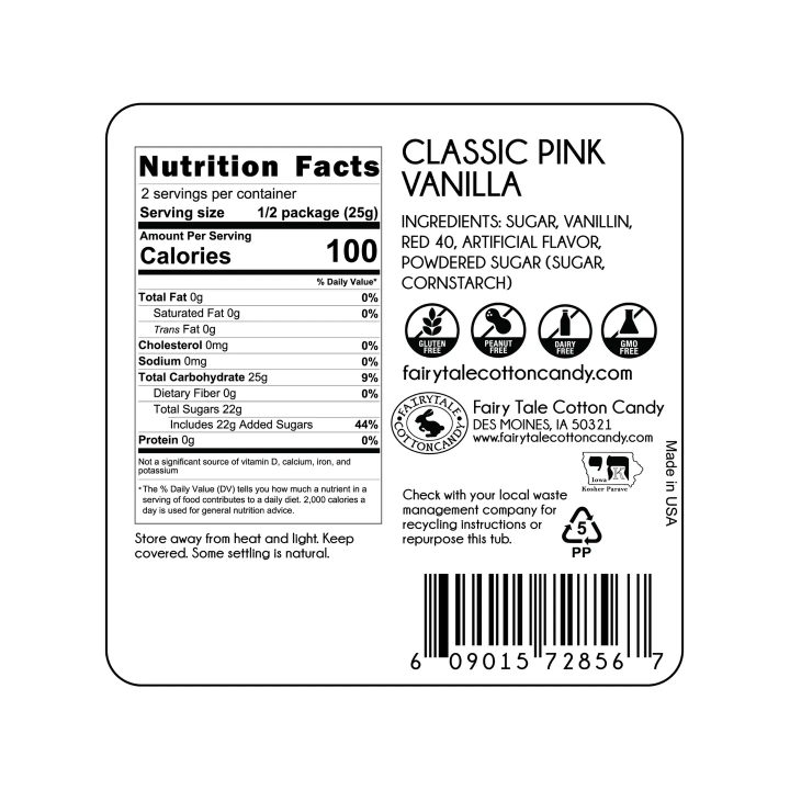 CSB Cotton Candy: Pink Vanilla (1.75oz Tub)