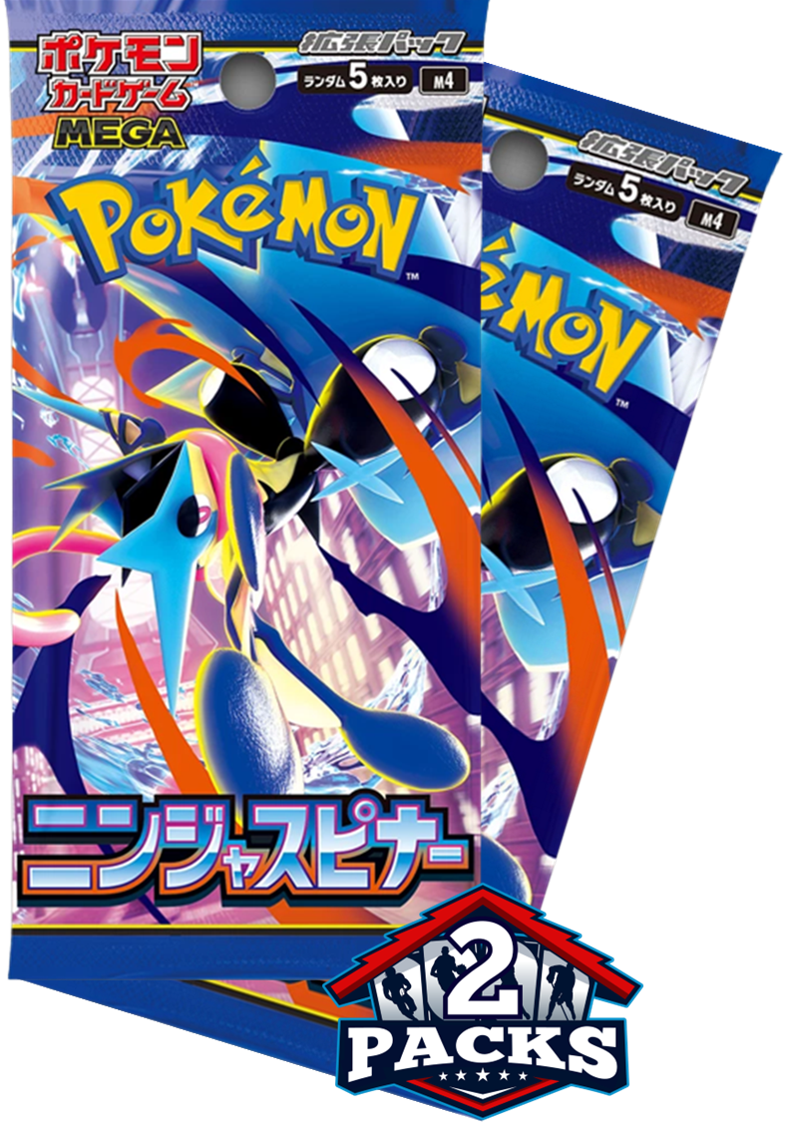 Pokemon: NINJA SPINNER (M4) Japanese Booster 2pk (5 Cards Each)