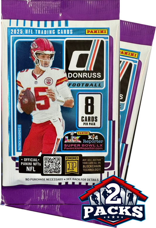 2025 Panini Donruss Football Retail 2pk (8 Cards Each)
