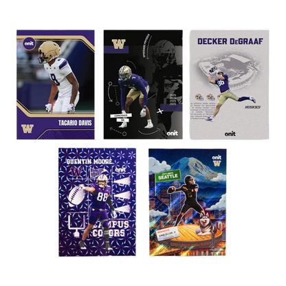 2025 ONIT University of Washington Platinum Football Pack (10 Cards)