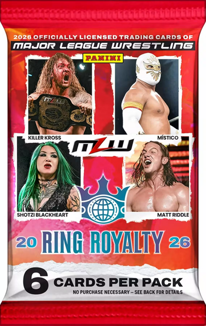 2026 Panini Ring Royalty Major League Wrestling Blaster Box (6 Packs)