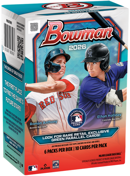 2026 Bowman Baseball Value Box (6 Packs)