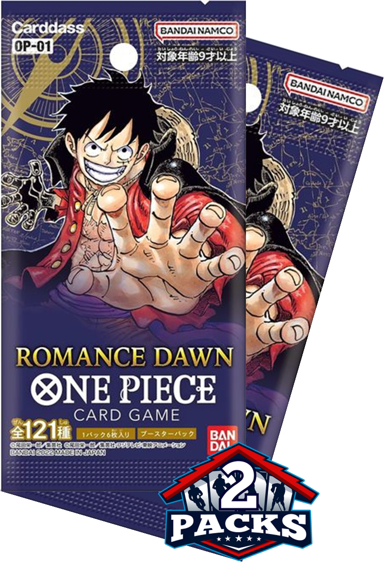 One Piece OP01: Romance Dawn Japanese Booster 2pk (6 Cards each)