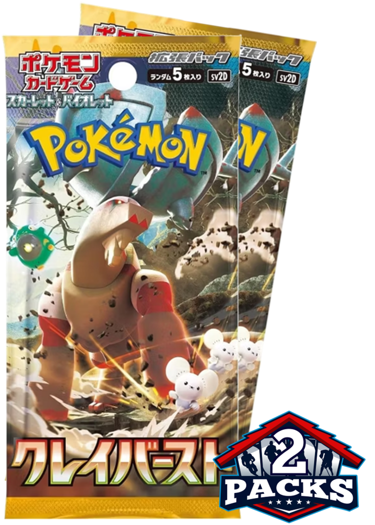 Pokemon TCG: Clay Burst (sv2D) Japanese Booster 2pk (5 Cards each)