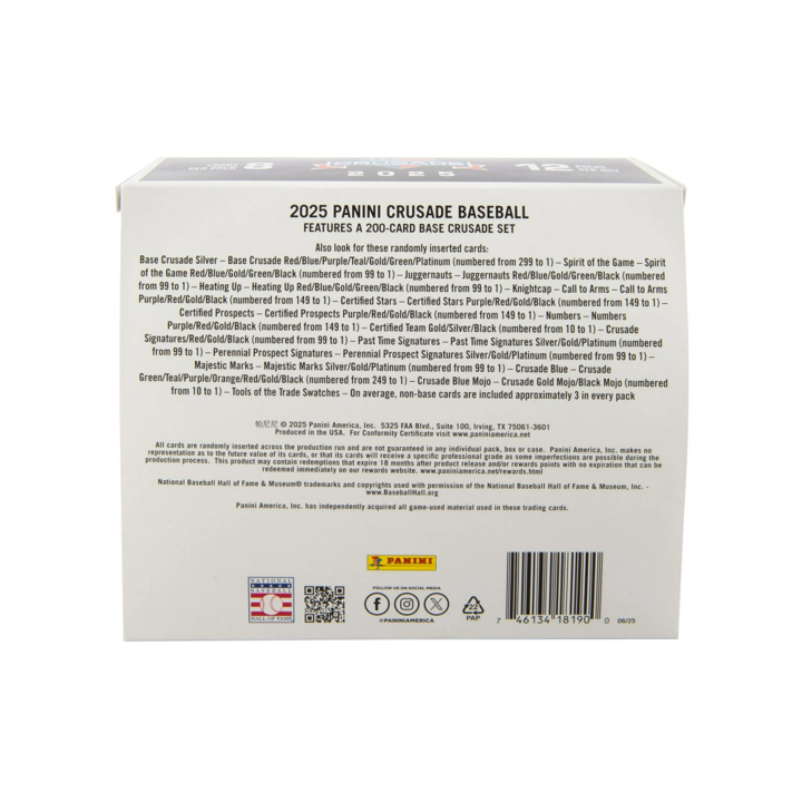 2025 Panini Crusade Baseball Premium Box (12 Packs)