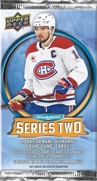 2025-26 Upper Deck Series 2 Hockey Blaster Pack (12 Cards)