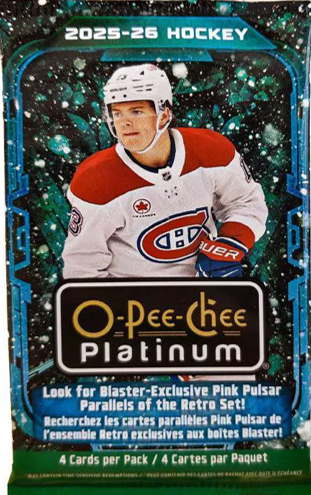 2025-26 Upper Deck O-Pee-Chee Platinum Hockey Blaster Box (6 Packs)
