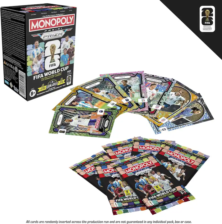 2026 Panini Prizm Monopoly FIFA World Cup Soccer Blaster Box (6 Packs)