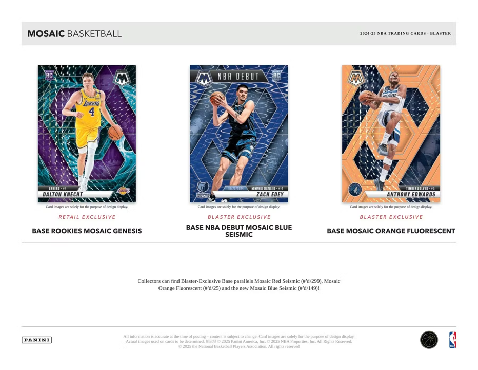 2024-25 Panini Mosaic Basketball Blaster Box (6 Packs)