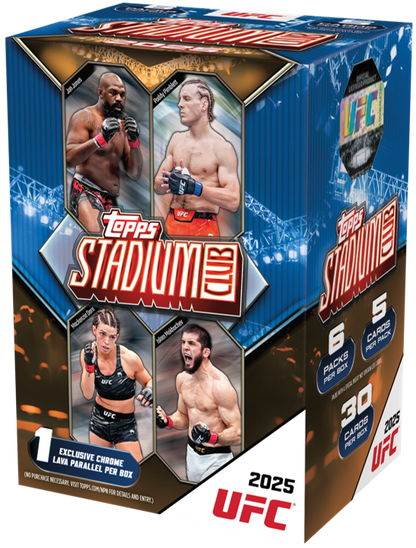 2025 Topps Stadium Club UFC Value Box (6 Packs)