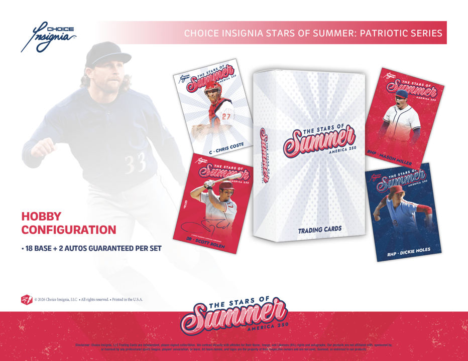 2026 Choice Insignia The Stars of Summer Patriotic Edition Box (20 Cards)
