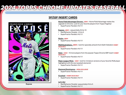 2024 Topps Chrome Update Baseball Hobby 2pks (4 Cards each)