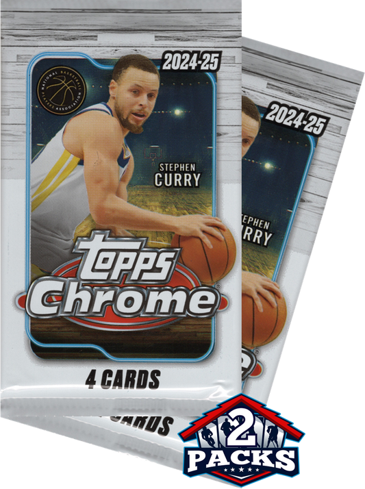 2024-25 Topps Chrome Basketball Retail 2pk (6 Cards each)