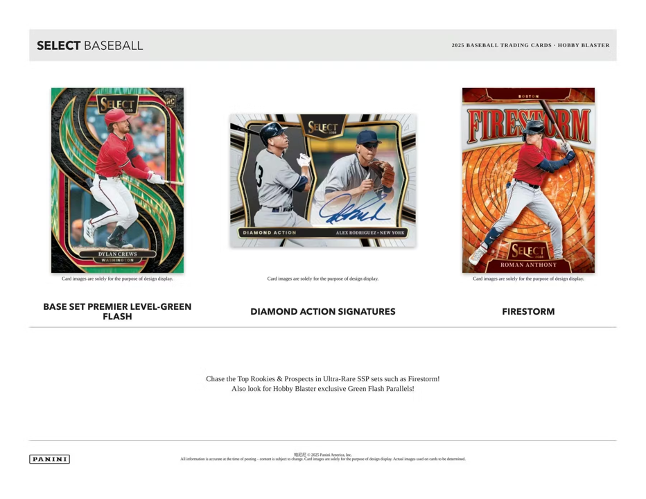 2025 Panini Select Baseball Hobby Blaster Pack (4 Cards)
