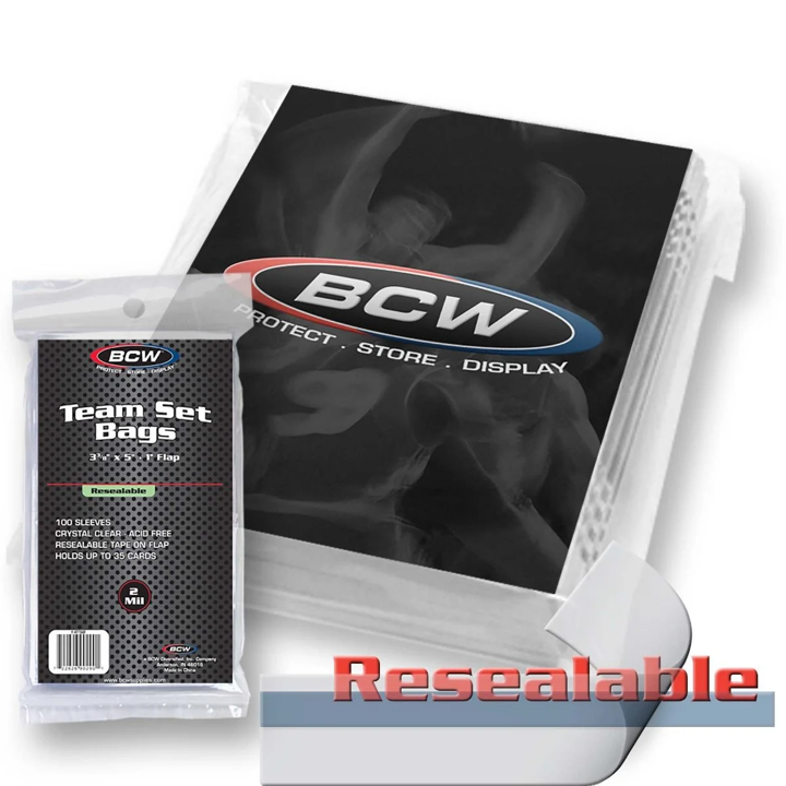 BCW Resealable Team Set Bags (100pk)